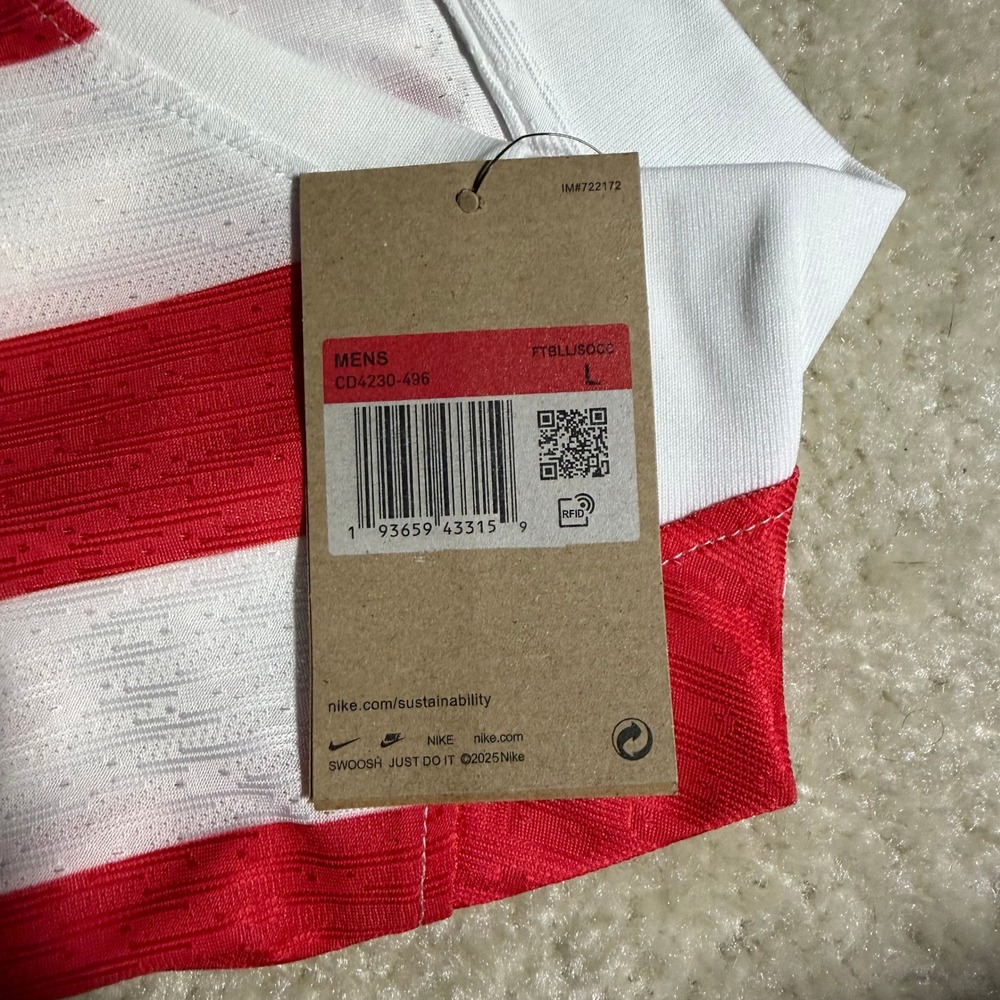 Nike Atletico Madrid 2026 Home Jersey Size Large Red White Striped NWT - Picture 5 of 6
